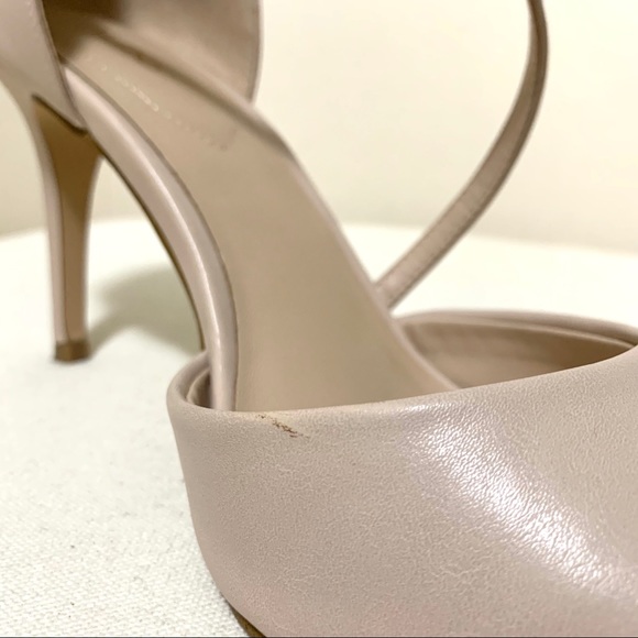 Nude Pointed Toe 3.5 Inch Stiletto Heel Sling Strap Pumps - Women’s Size 9 - Picture 11 of 15